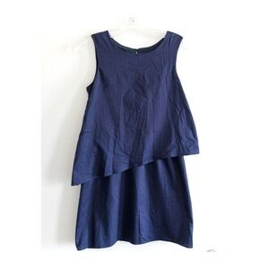 New Monoprix dress layered loose fit cotton unique cut S small lagenlook coastal